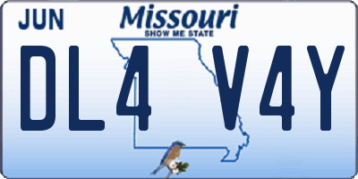MO license plate DL4V4Y