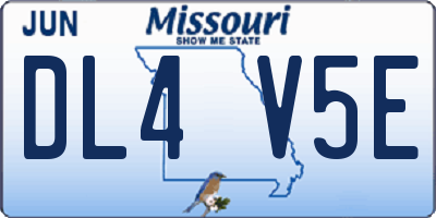 MO license plate DL4V5E
