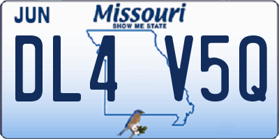 MO license plate DL4V5Q