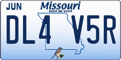 MO license plate DL4V5R