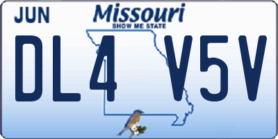 MO license plate DL4V5V