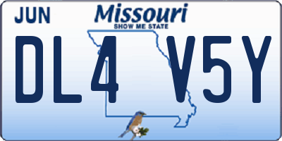 MO license plate DL4V5Y
