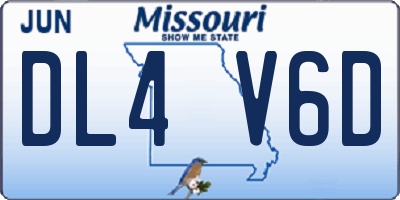 MO license plate DL4V6D