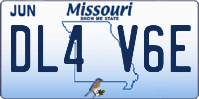 MO license plate DL4V6E