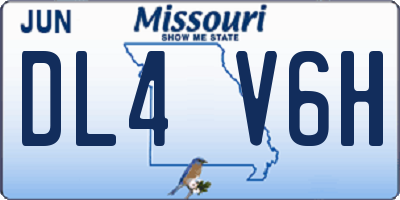 MO license plate DL4V6H