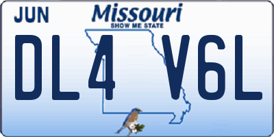 MO license plate DL4V6L