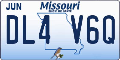 MO license plate DL4V6Q