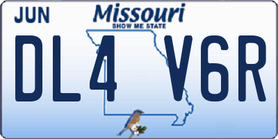 MO license plate DL4V6R