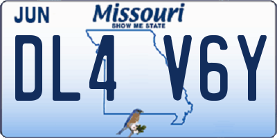 MO license plate DL4V6Y