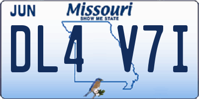 MO license plate DL4V7I