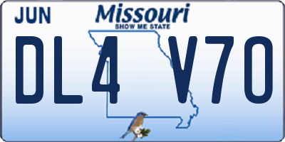 MO license plate DL4V7O