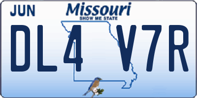 MO license plate DL4V7R