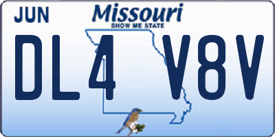 MO license plate DL4V8V