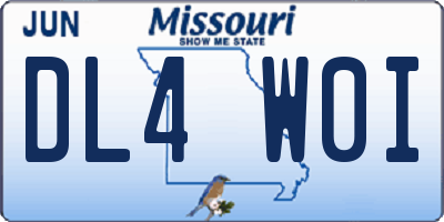 MO license plate DL4W0I