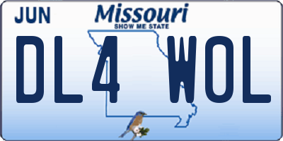 MO license plate DL4W0L