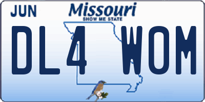 MO license plate DL4W0M