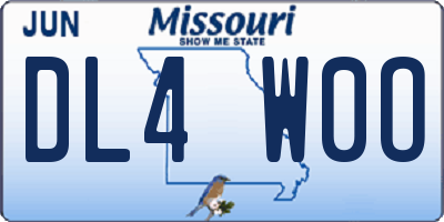 MO license plate DL4W0O