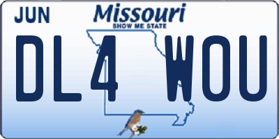 MO license plate DL4W0U