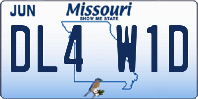 MO license plate DL4W1D