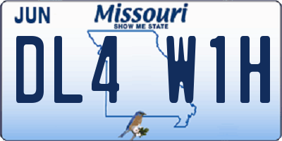 MO license plate DL4W1H