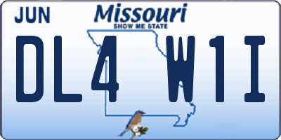 MO license plate DL4W1I
