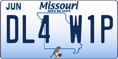 MO license plate DL4W1P