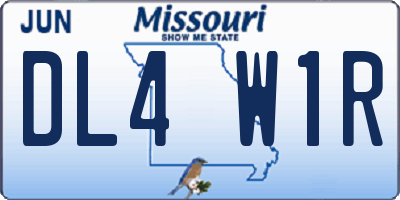 MO license plate DL4W1R