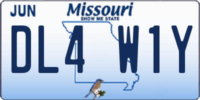 MO license plate DL4W1Y