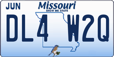 MO license plate DL4W2Q