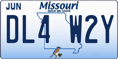 MO license plate DL4W2Y