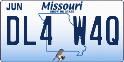 MO license plate DL4W4Q