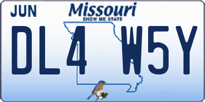 MO license plate DL4W5Y
