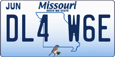 MO license plate DL4W6E