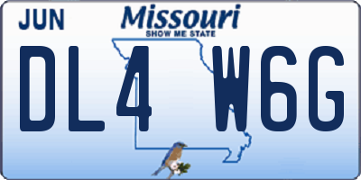 MO license plate DL4W6G