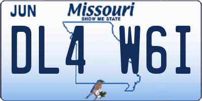 MO license plate DL4W6I