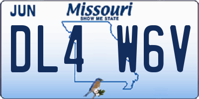 MO license plate DL4W6V