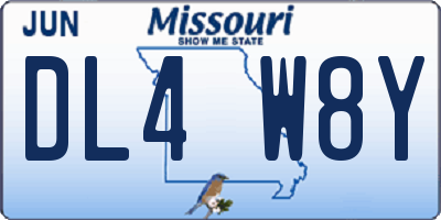 MO license plate DL4W8Y