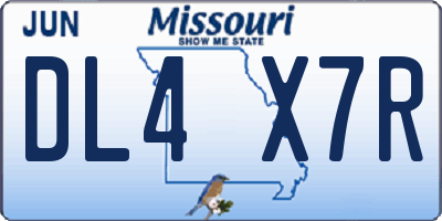 MO license plate DL4X7R