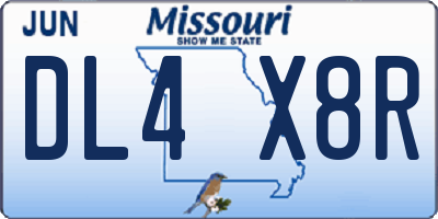 MO license plate DL4X8R