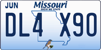 MO license plate DL4X9O