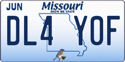 MO license plate DL4Y0F