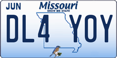MO license plate DL4Y0Y