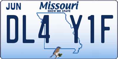 MO license plate DL4Y1F