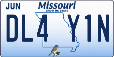 MO license plate DL4Y1N