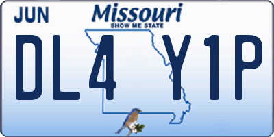 MO license plate DL4Y1P