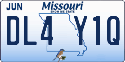 MO license plate DL4Y1Q