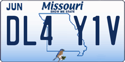 MO license plate DL4Y1V