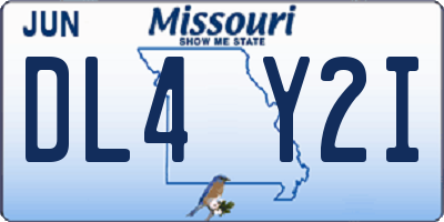 MO license plate DL4Y2I