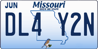 MO license plate DL4Y2N