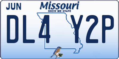 MO license plate DL4Y2P